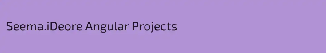 Seema.iDeore Angular Projects